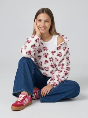 Sinsay - Bluza polarowa z motywem kwiatowym - wielobarwny