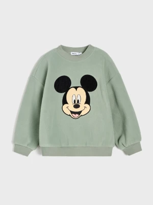 Sinsay - Bluza polarowa z naszywką Mickey Mouse - zielony