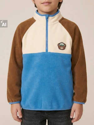 Sinsay - Bluza polarowa z naszywką misia - kremowy