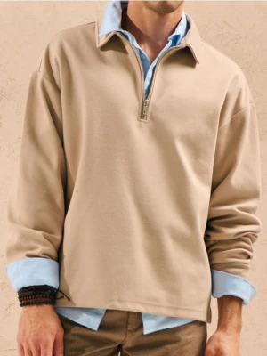 Sinsay - Bluza polo - beżowy