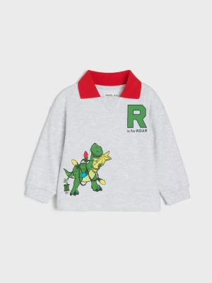 Sinsay - Bluza polo z nadrukiem Toy Story - szary