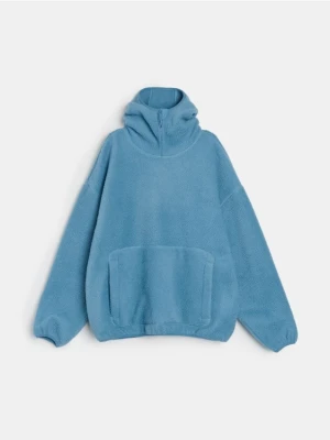 Sinsay - Bluza pullover z kapturem - niebieski