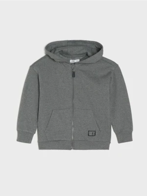 Sinsay - Bluza rozpinana z kapturem - szary