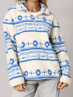 Zdjęcie produktu Sinsay - Bluza sherpa ze stójką na zamek - wielobarwny
