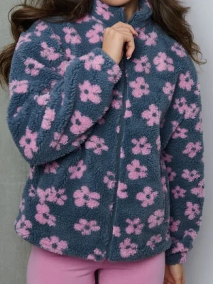 Sinsay - Bluza sherpa ze stójką - wielobarwny