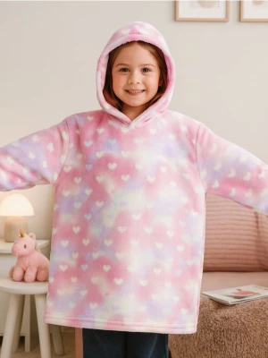 Sinsay - Bluza snuddie - różowy