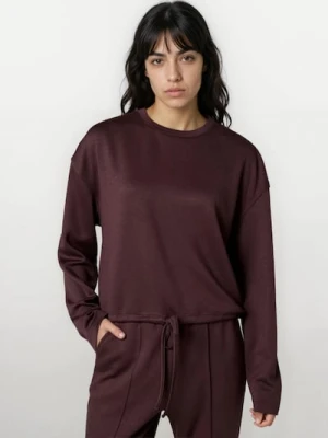 Zdjęcie produktu Sinsay - Bluza soft touch z domieszką wiskozy - brązowy
