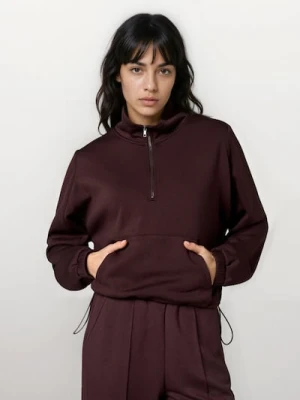 Sinsay - Bluza soft touch z domieszką wiskozy - brązowy