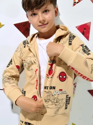 Sinsay - Bluza Spider-Man - beżowy