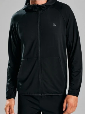 Sinsay - Bluza sportowa z kapturem - czarny