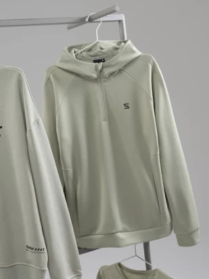 Sinsay - Bluza sportowa z kapturem - zielony