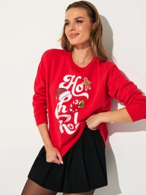Zdjęcie produktu Sinsay - Bluza świąteczna - czerwony