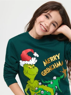 Sinsay - Bluza świąteczna Grinch - zielony