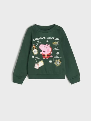 Sinsay - Bluza Świnka Peppa - zielony