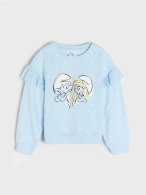 Sinsay - Bluza The Smurfs - niebieski