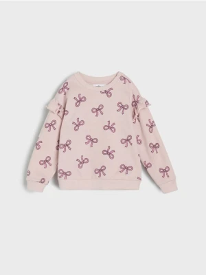 Sinsay - Bluza we wzór w kokardy - różowy