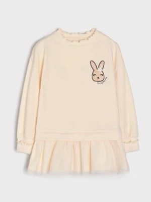 Sinsay - Bluza z baskinką - kremowy