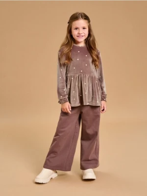 Sinsay - Bluza z baskinką w groszki - wielobarwny