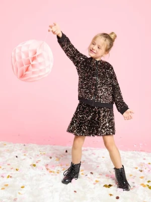 Sinsay - Bluza z cekinami - czarny