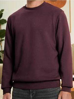 Sinsay - Bluza z długim rękawem - bordowy