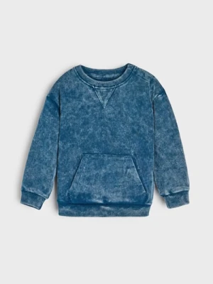 Sinsay - Bluza z efektem sprania - granatowy