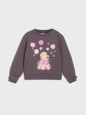 Sinsay - Bluza z gumkami przy rękawach - szary