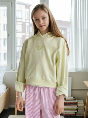 Sinsay - Bluza z haftem - zielony