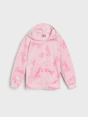 Sinsay - Bluza z kapturem Barbie - różowy