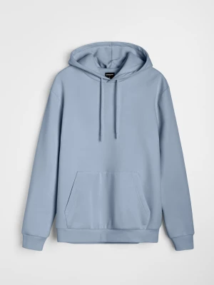 Sinsay - Bluza z kapturem basic - błękitny