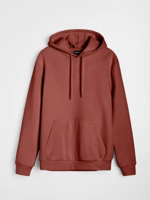 Sinsay - Bluza z kapturem basic - czerwony
