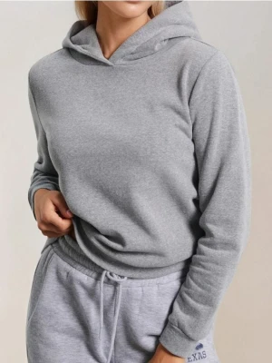 Sinsay - Bluza z kapturem basic - szary