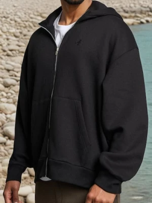 Sinsay - Bluza z kapturem basic - szary