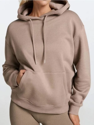 Sinsay - Bluza z kapturem - brązowy