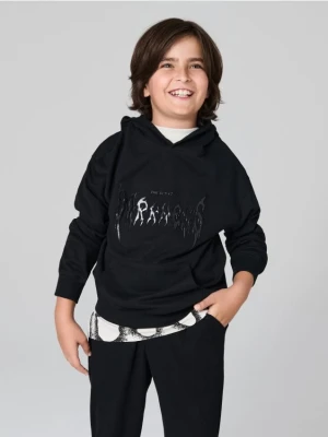 Sinsay - Bluza z kapturem - czarny