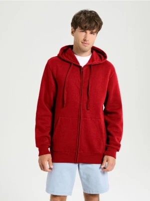 Sinsay - Bluza z kapturem - czerwony