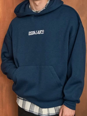 Sinsay - Bluza z kapturem - granatowy