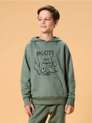 Sinsay - Bluza z kapturem - green spruce