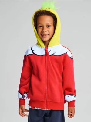 Sinsay - Bluza z kapturem Grinch - czerwony