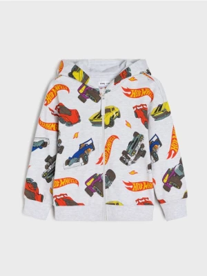 Sinsay - Bluza z kapturem Hot Wheels - szary