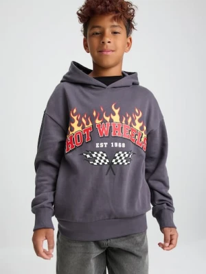 Sinsay - Bluza z kapturem Hot Wheels - szary