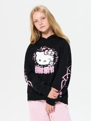 Sinsay - Bluza z kapturem i elementami 3D Hello Kitty - czarny