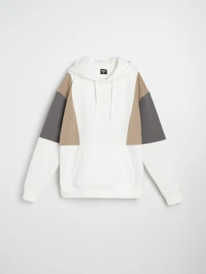 Sinsay - Bluza z kapturem - kremowy