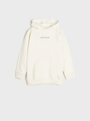 Sinsay - Bluza z kapturem - kremowy