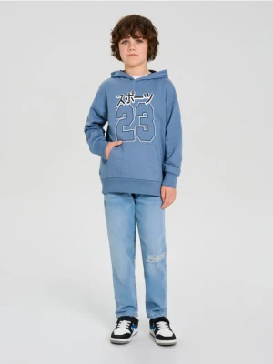 Sinsay - Bluza z kapturem - mid blue