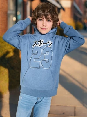 Sinsay - Bluza z kapturem - mid blue