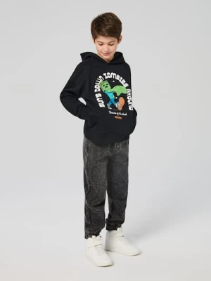 Sinsay - Bluza z kapturem Minecraft - czarny