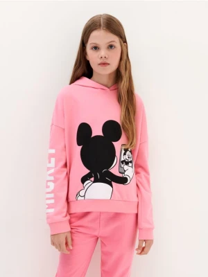 Sinsay - Bluza z kapturem Myszka Miki - różowy