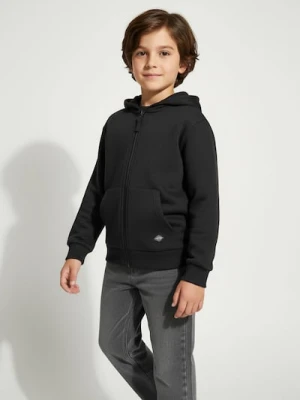 Sinsay - Bluza z kapturem na zamek - czarny