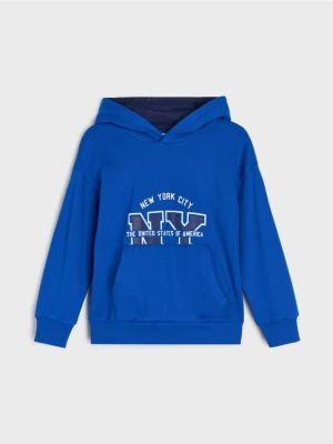 Sinsay - Bluza z kapturem - niebieski