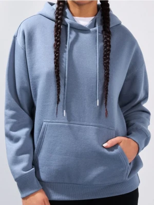 Sinsay - Bluza z kapturem - niebieski